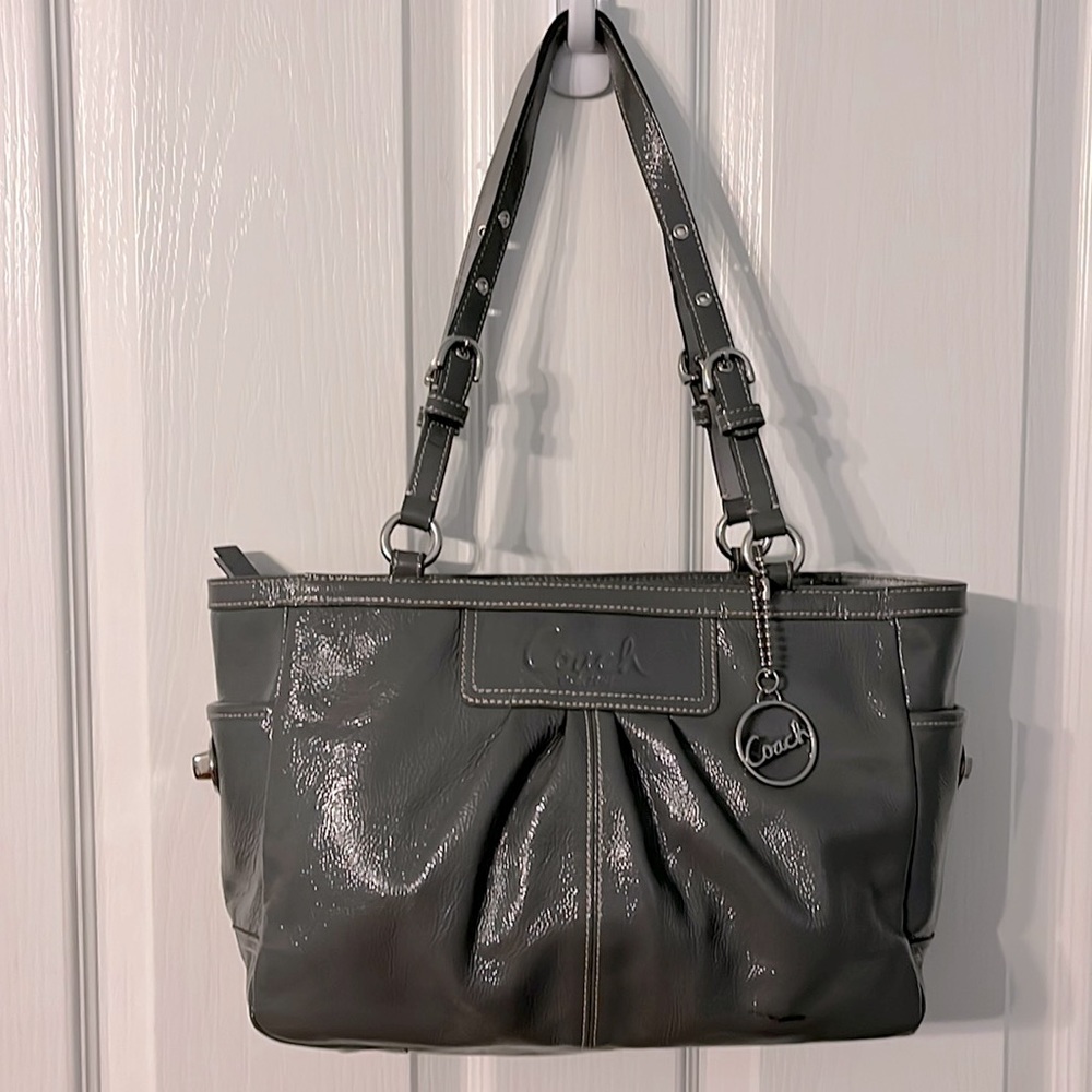 Coach Poppy Patent Leather Tote